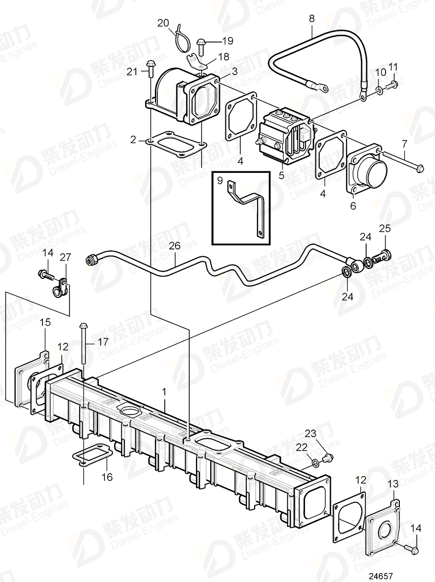 VOLVO Elbow 20502562 Drawing